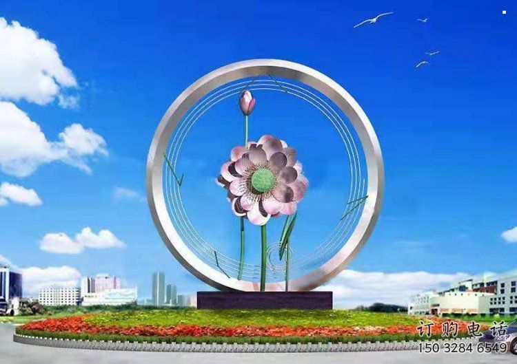 蘭花雕塑指用，景觀雕塑，園林蘭花花朵雕塑點擊
