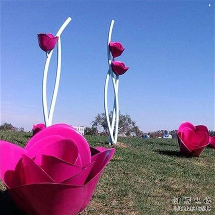 玫瑰花朵雕塑通用，景觀雕塑，空間玫瑰花朵雕塑標(biāo)準(zhǔn)