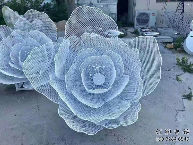 牡丹花雕塑生產(chǎn)，標識雕塑，地產(chǎn)鏤空牡丹花雕塑優(yōu)選