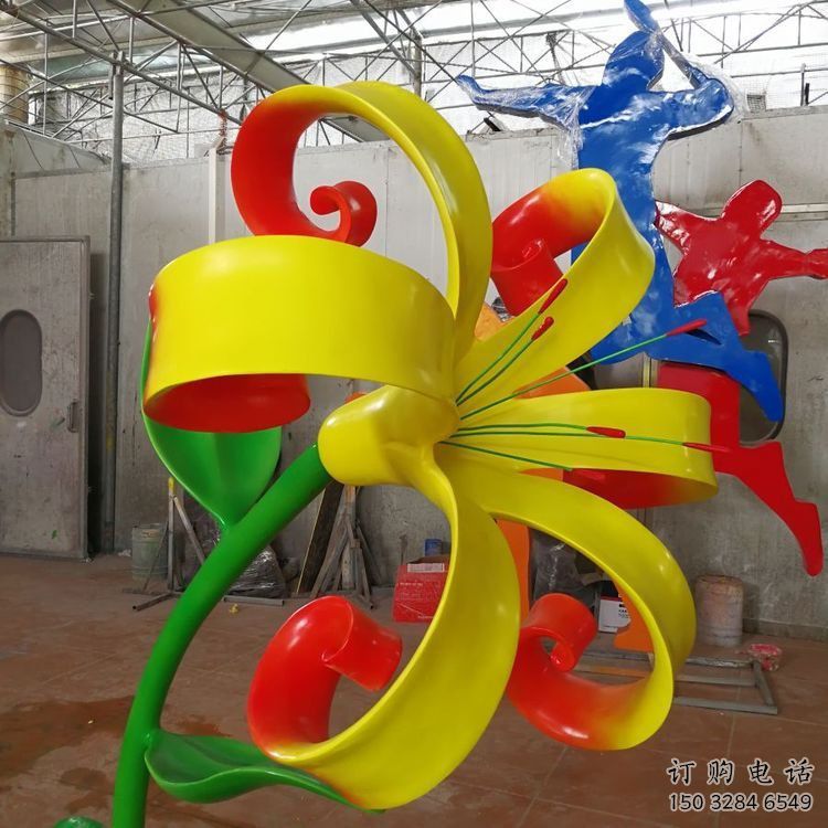 蘭花雕塑批發(fā)，美陳雕塑，不銹鋼蘭花雕塑標準