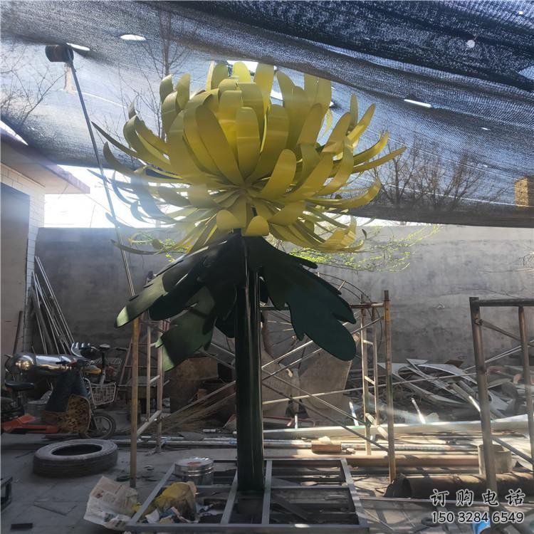 菊花雕塑廠家，景觀概念，不銹鋼菊花雕塑通用