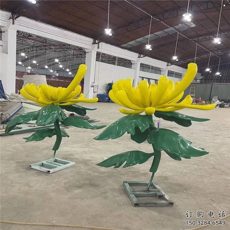 現(xiàn)代菊花雕塑定制，中式工藝，菊花雕塑造型優(yōu)價