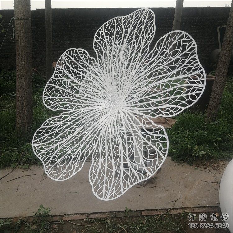 梨花雕塑供應，地標擺件，不銹鋼梨花雕塑制造廠家