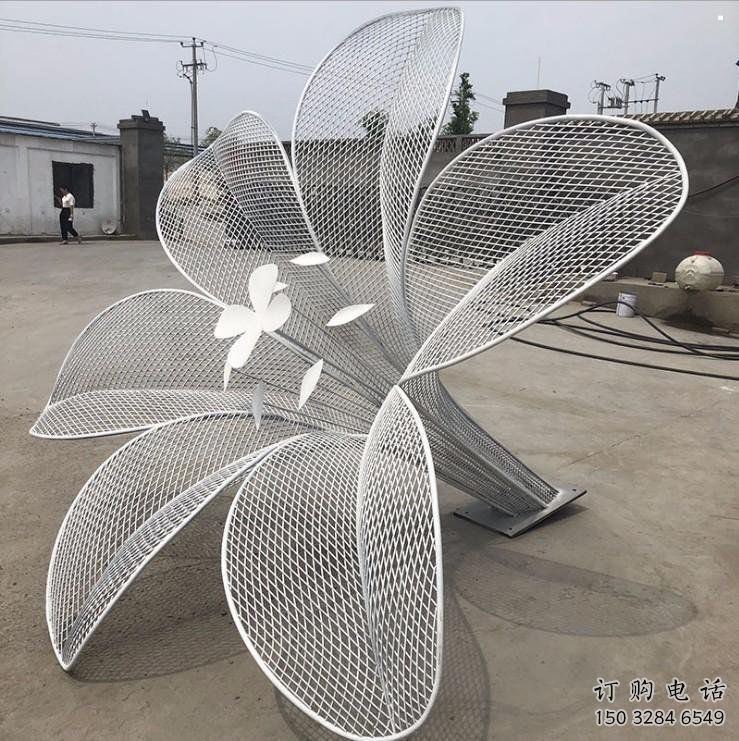山茶花雕塑供求，美陳雕塑，鏤空山茶花雕塑制造商