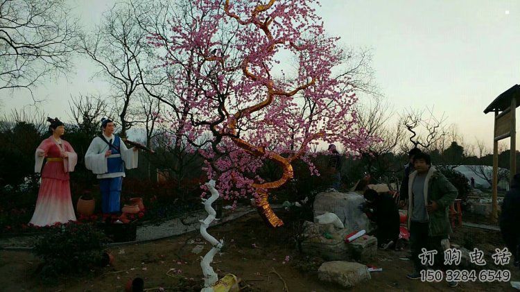 櫻花雕塑選用，鍛造工藝，不銹鋼櫻花雕塑標準廠家
