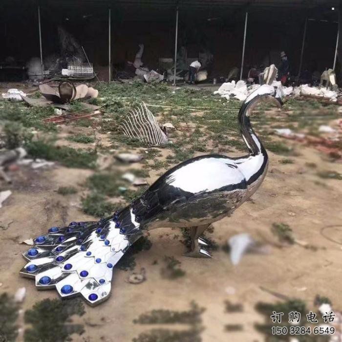 小孔雀雕塑訂做，景觀雕塑，不銹鋼孔雀雕塑制造廠家
