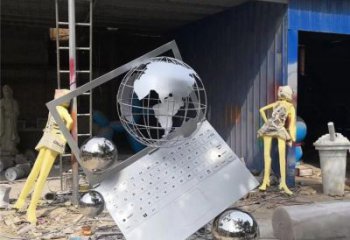 地球儀雕塑觀賞型，街景小品，筆記本地球儀雕塑廠家常用