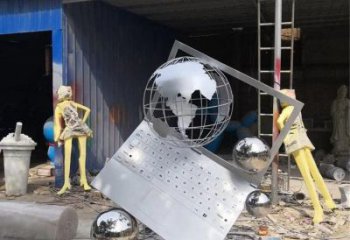 地球儀雕塑通用，花園小品，廣場筆記本地球儀雕塑優(yōu)價