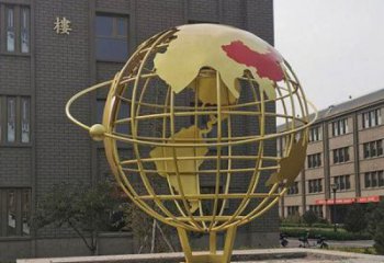 地球儀雕塑優(yōu)選，城市裝飾，烤漆地球儀雕塑定做