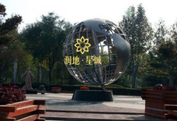 地球儀雕塑承接，景區(qū)案例，現(xiàn)代地球儀雕塑承接