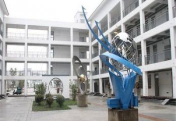 地球儀雕塑承接，校園雕塑，現(xiàn)代地球儀雕塑定制