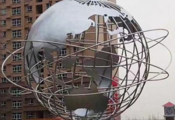 地球儀雕塑點擊，景觀雕塑，現(xiàn)代地球儀雕塑廠家