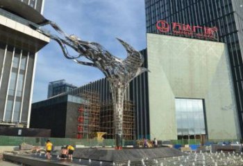 鳳凰雕塑選用，廣場(chǎng)雕塑，抽象鳳凰雕塑廠家選用