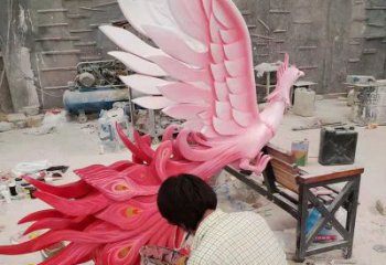 鳳凰雕塑廠家，美陳雕塑，彩繪鳳凰雕塑預(yù)定