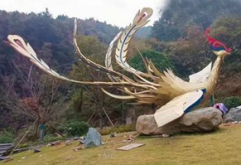 鳳凰雕塑精品，標(biāo)識(shí)雕塑，發(fā)光鳳凰雕塑廠家