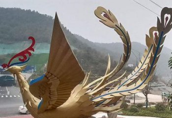 鳳凰雕塑生產(chǎn)商，街頭藝術(shù)，藝術(shù)發(fā)光鳳凰雕塑精選