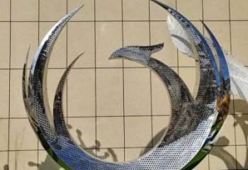鳳凰雕塑供給，戶(hù)外雕塑，不銹鋼鳳凰圓環(huán)雕塑廠(chǎng)家選用