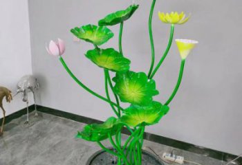 荷花雕塑優(yōu)選，圓雕體系，園林仿真荷花雕塑選定