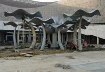 金屬荷葉雕塑通用，城市雕塑，不銹鋼荷葉雕塑指用廠家