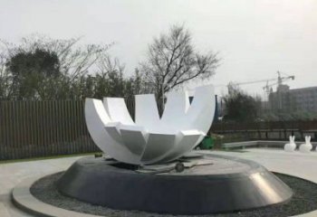 幾何蓮花雕塑優(yōu)選，陸地擺件，廣場幾何蓮花雕塑供給
