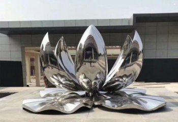 蓮花雕塑供需，室外軟裝，金屬鏡面蓮花雕塑制作