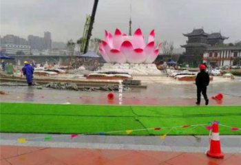 蓮花雕塑特供，美陳雕塑，蓮花噴泉雕塑定制廠家