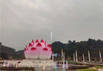藝術蓮花雕塑廠家，小區(qū)擺件，蓮花噴泉雕塑服務商