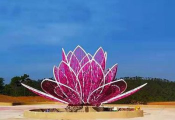 鏤空蓮花雕塑選用，酒店擺件，燈光蓮花雕塑工廠精選