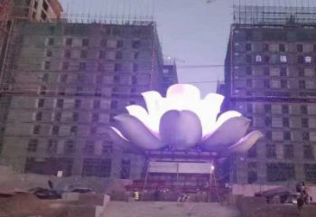 鏤空蓮花雕塑專供，鍛造工藝，燈光蓮花雕塑生產(chǎn)廠家