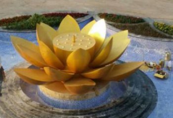 銅蓮花雕塑生產(chǎn)商，小區(qū)雕塑，銅蓮花雕塑制作廠家