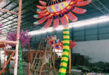 彩繪葵花雕塑通用，花園小品，廣場(chǎng)葵花雕塑優(yōu)價(jià)