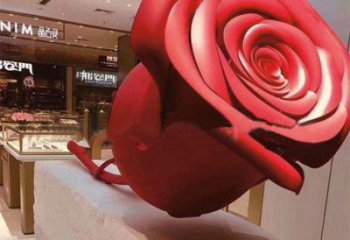月季雕塑生產，透雕系列，紀念月季花朵雕塑展品