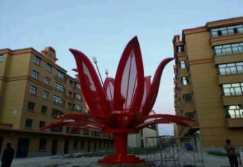 燈光花朵雕塑廠家，標(biāo)識(shí)雕塑，展示燈光茶花雕塑優(yōu)選