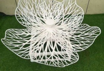 花朵雕塑服務(wù)商，街景小品，鏤空花朵雕塑廠家
