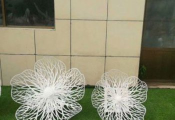 金屬花朵雕塑指用，戶外擺放，鏤空花朵雕塑通用
