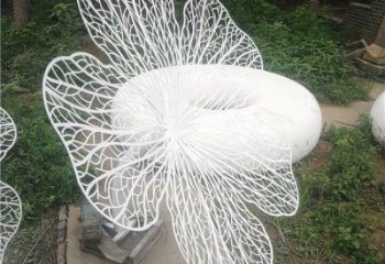 鏤空花朵雕塑預(yù)定，編織制作，鏤空花朵雕塑制作廠家