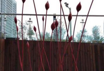 花朵雕塑服務(wù)商，街景小品，環(huán)境郁金香花朵雕塑訂做