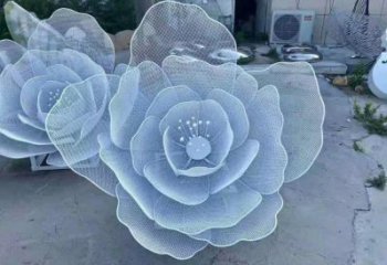 牡丹花雕塑生產，標識雕塑，地產鏤空牡丹花雕塑優(yōu)選