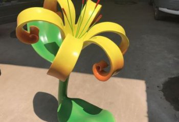 蘭花雕塑供需，美陳雕塑，不銹鋼蘭花雕塑承接