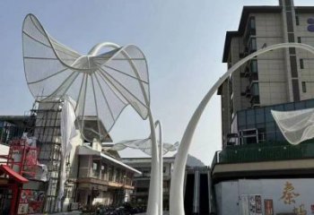 花傘雕塑承接，景觀雕塑，不銹鋼花傘雕塑定制廠家