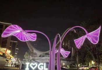 花傘雕塑訂做，街景小品，不銹鋼花傘雕塑制作