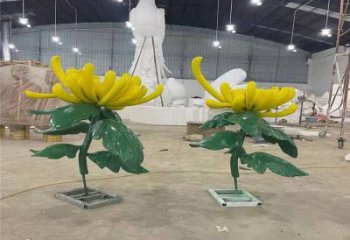 菊花雕塑制造，歐式風(fēng)格，創(chuàng)意菊花雕塑定價