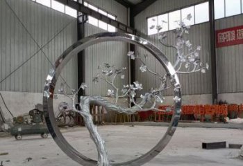 公共梅花雕塑訂做，城市裝飾，庭院梅花雕塑展品