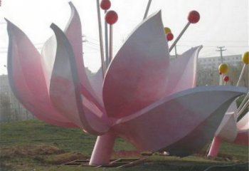 茉莉花雕塑供給，美陳雕塑，不銹鋼茉莉花雕塑廠家