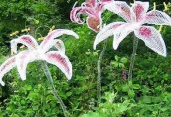 山茶花雕塑精選，中式工藝，鏤空山茶花雕塑廠家