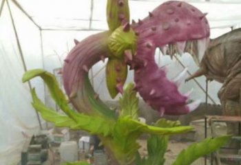 食人花雕制作，廣場(chǎng)系列，彩繪食人花雕塑優(yōu)選