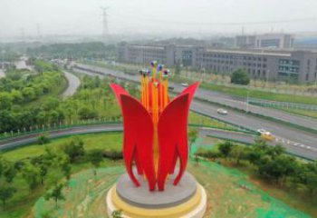 梧桐花雕塑專供，廣場雕塑，不銹鋼梧桐花雕塑標準