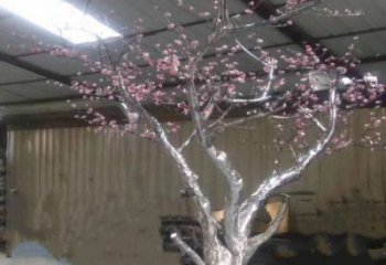 櫻花雕塑優(yōu)選，城市裝飾，不銹鋼櫻花雕塑訂做廠家