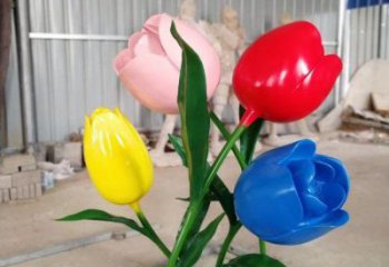 郁金香雕塑展品，公園小品，不銹鋼郁金香雕塑生產(chǎn)商