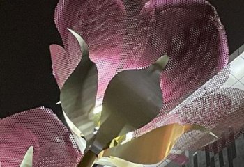 金屬紫丁香雕塑制造商，鋼管組合，公共紫丁香雕塑優(yōu)選